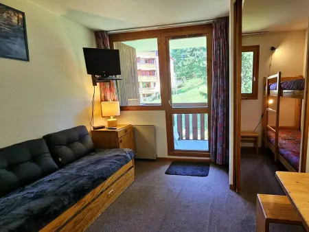 Location appartement à Peisey Vallandry, Studio pour 4 pers. proche pistes, balcon, animaux admis - Vallandry