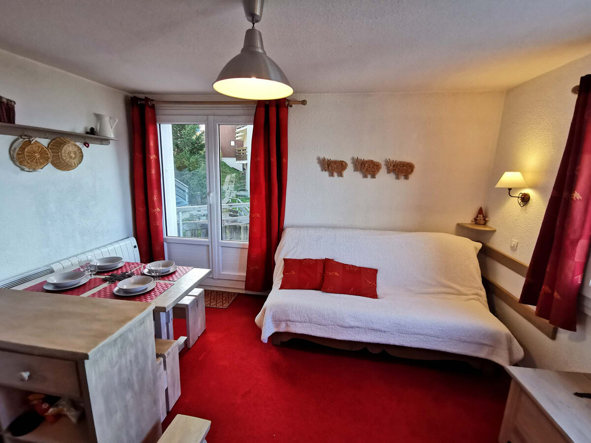 Studio cabine 4 pers aux Adrets-Prapoutel, balcon sud - Photo 3