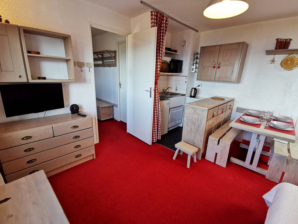 Studio cabine 4 pers aux Adrets-Prapoutel, balcon sud - Photo 4
