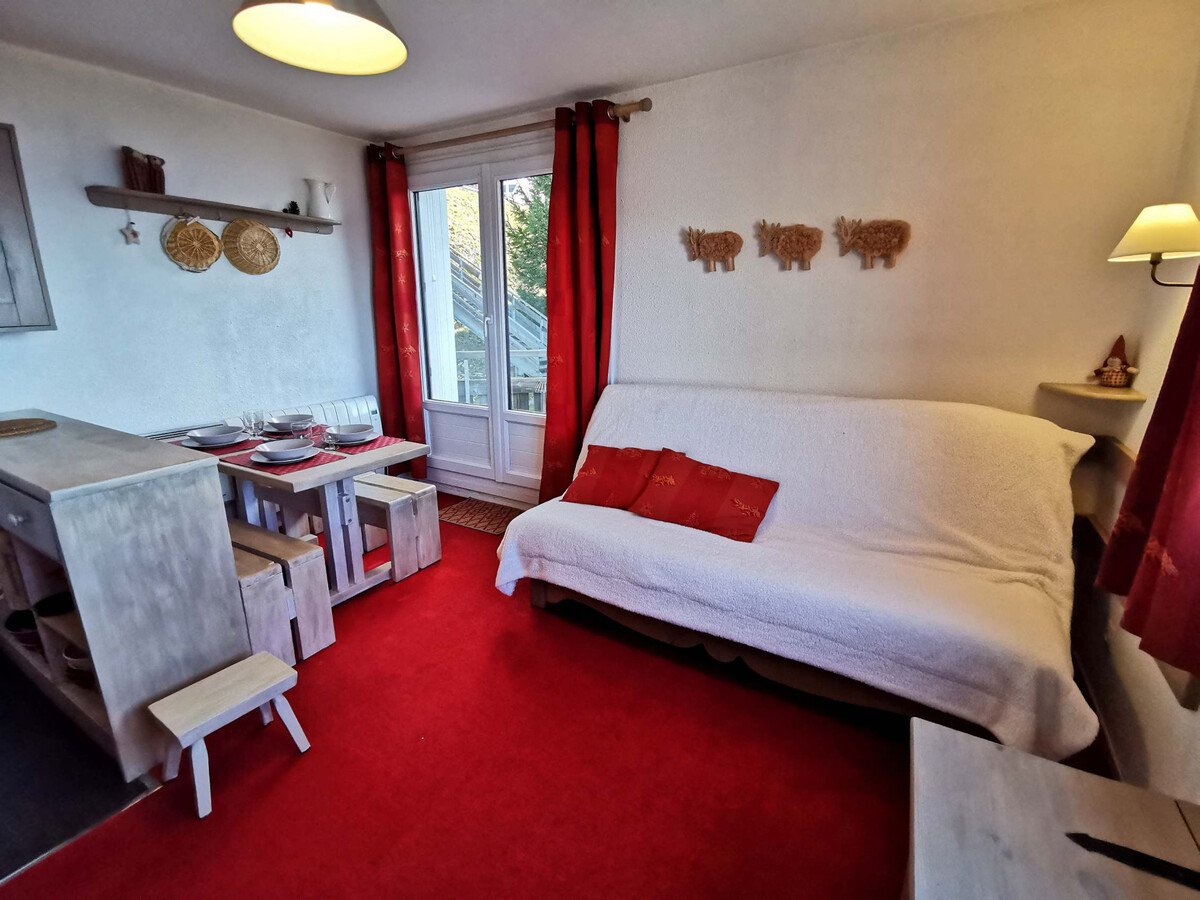Studio cabine 4 pers aux Adrets-Prapoutel, balcon sud - Photo 5