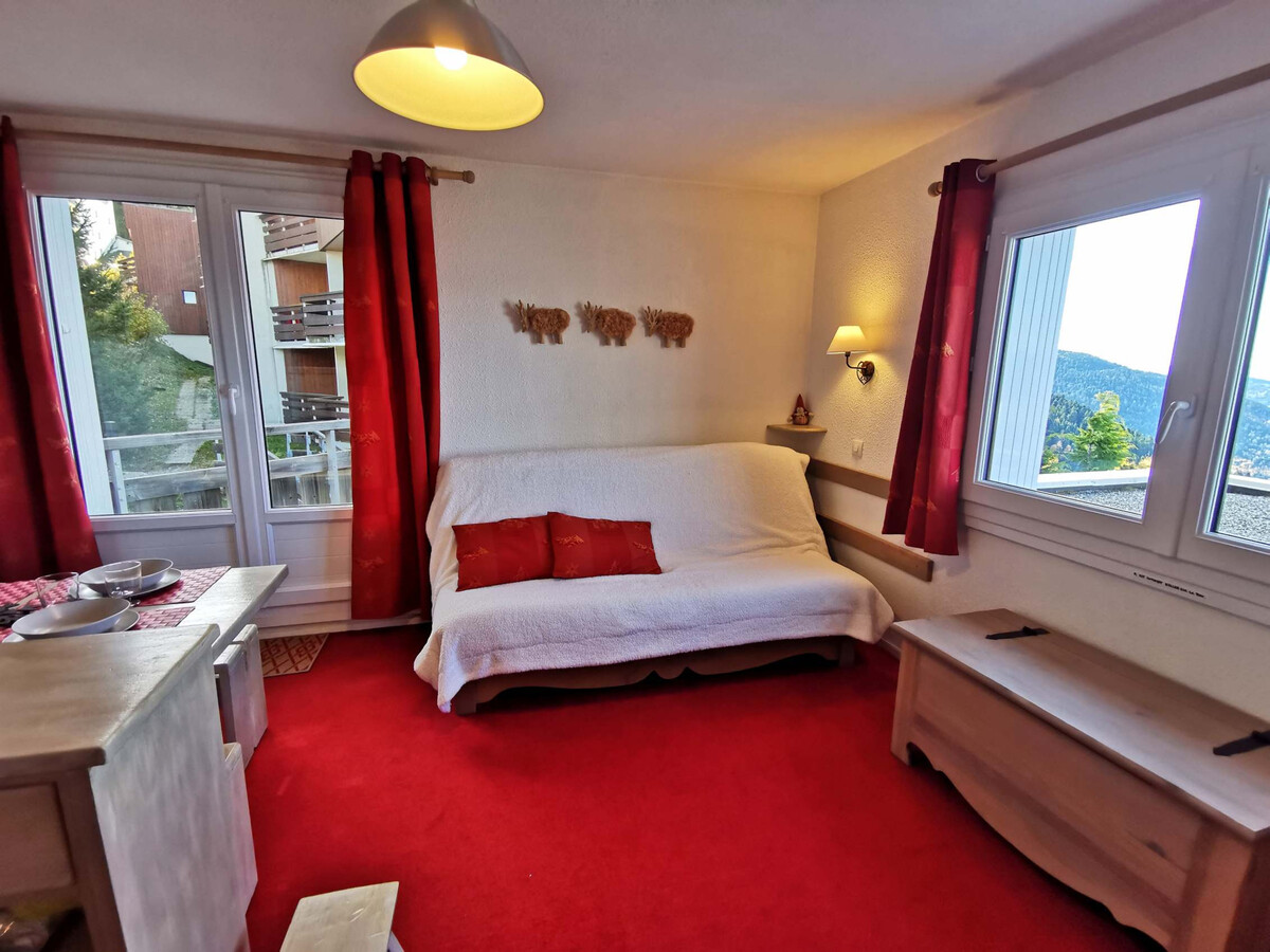 Studio cabine 4 pers aux Adrets-Prapoutel, balcon sud - Photo 12
