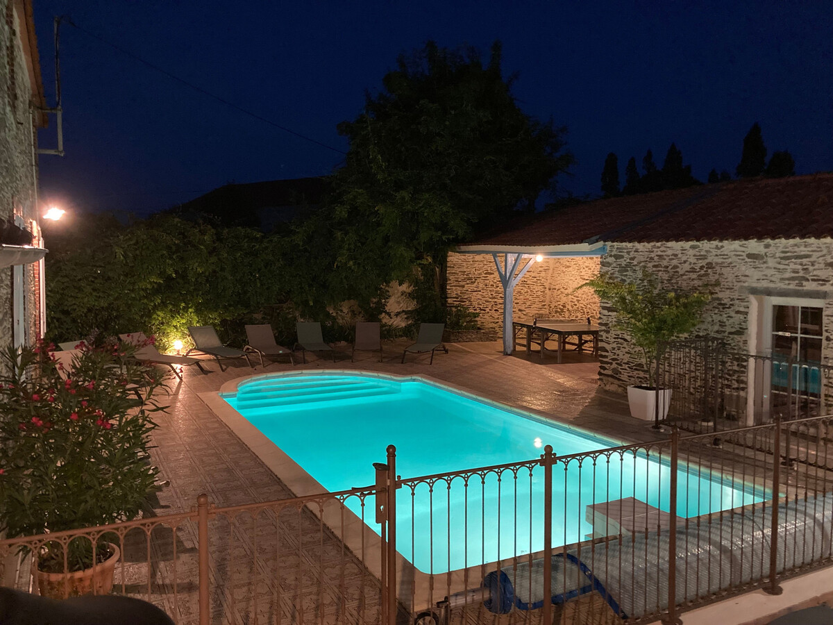 Longère rénovée 14 pers., piscine chauffée à Pornic - Photo 24