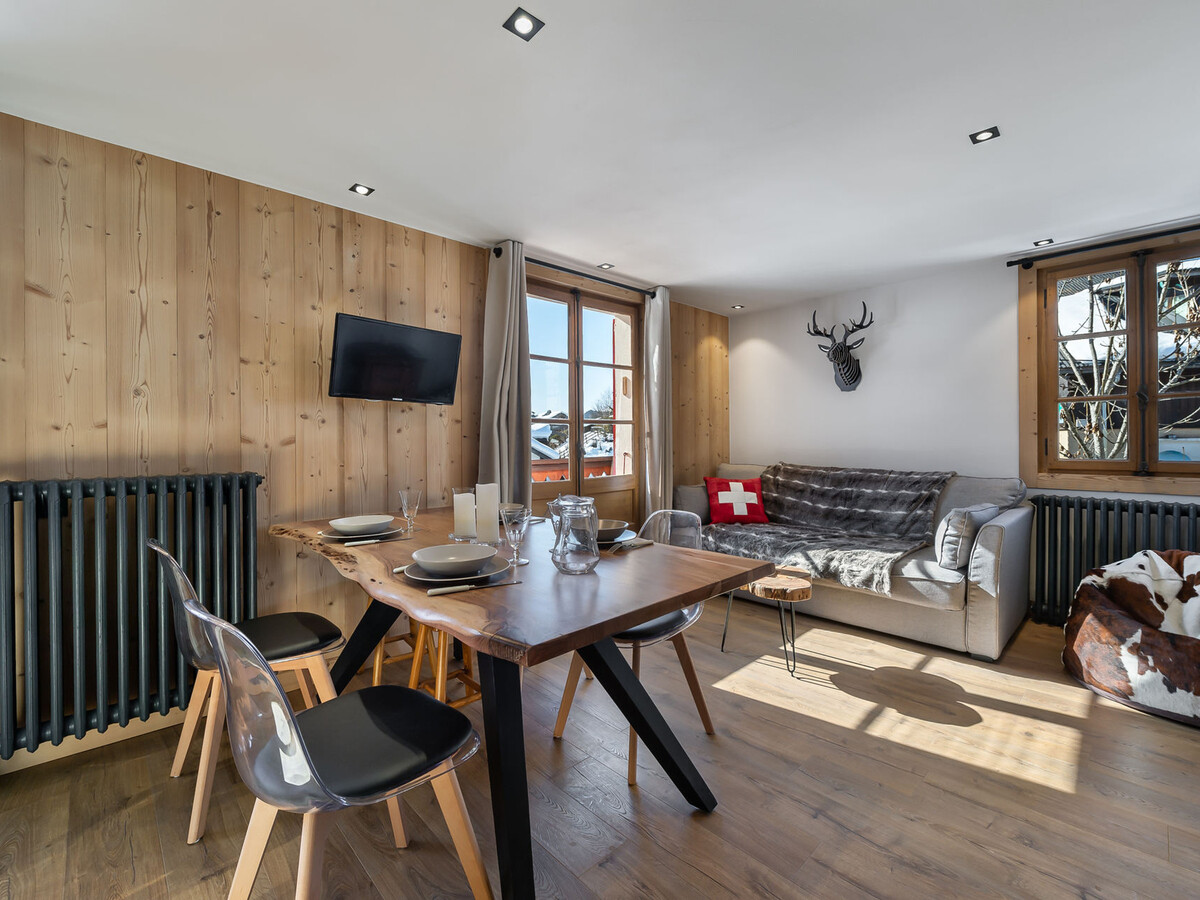 Charmant appartement, 2 ch, centre Megève, parking, wifi - Photo 1