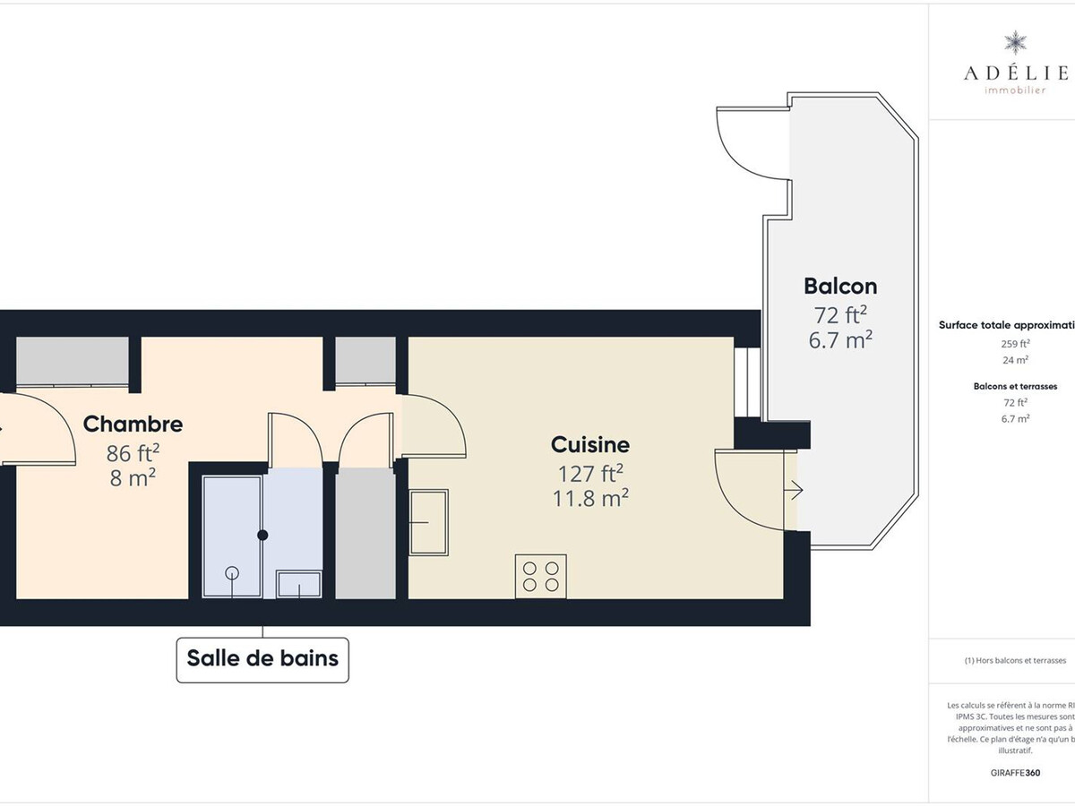 Studio 26 m² à 100 m des pistes, Montvalezan-La Rosière - Photo 13