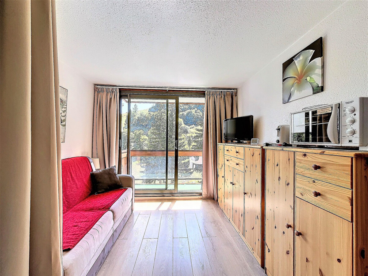 Studio 22m² skis aux pieds, balcon vue pistes, Le Corbier - Photo 5