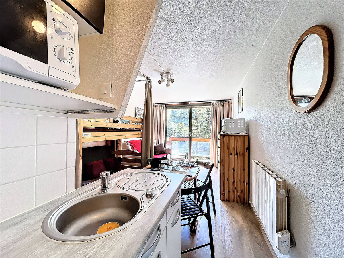 Studio 22m² skis aux pieds, balcon vue pistes, Le Corbier - Photo 9