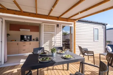 CAMPING ESTIVAL VENDRELL PLATJA Mobile home mediterranea 4 pax, Appartement cosy avec terrasse - Photo 9