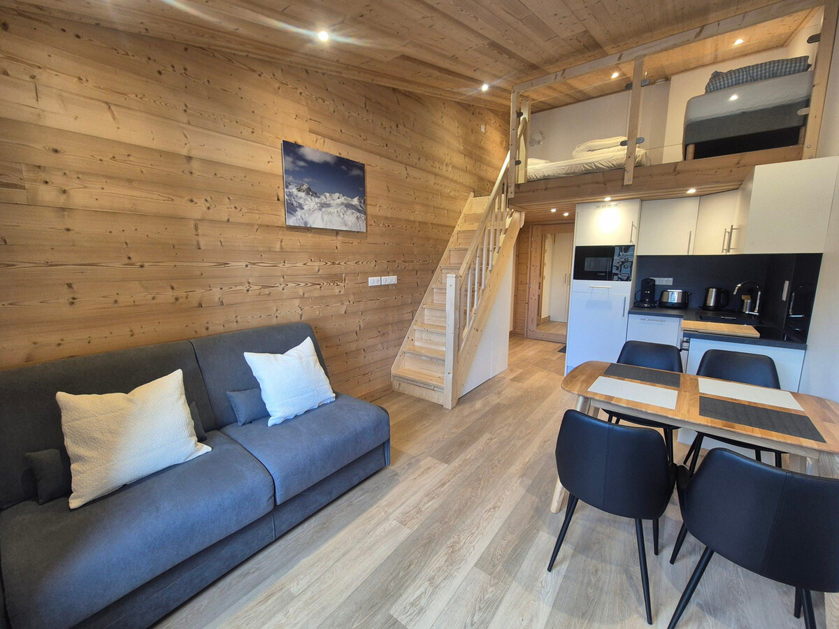 Studio mezzanine rénové 22m² à Tignes, 4 personnes - Photo 1