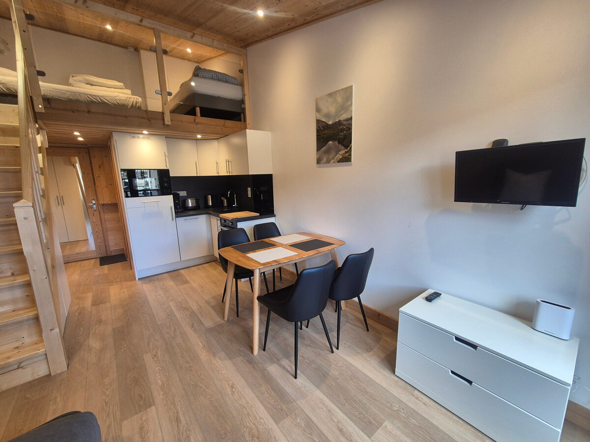 Studio mezzanine rénové 22m² à Tignes, 4 personnes - Photo 6
