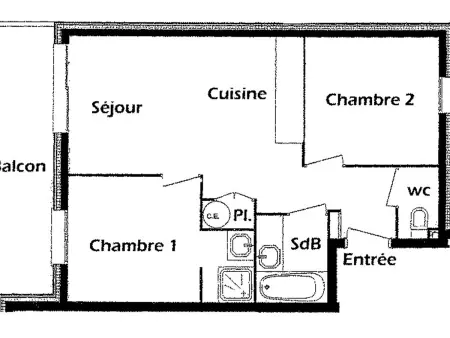 Appartement cosy 3 pièces avec piscine, 6 pers à Bisanne 1500 : photo 4