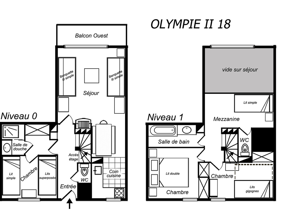 Duplex 8 personnes à Méribel, cheminée et balcon sud - Photo 10