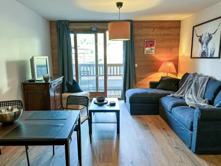 Location appartement à Valmorel, Appartement cosy 2 ch, 7 pers, pied de pistes, parking, wifi