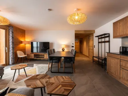 Location appartement à La Plagne Tarentaise, Grand appart haut de gamme 8p, skis aux pieds, vue Mont Blanc, balcon, parking, linge inclus