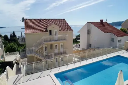 Location appartement à Mlini, Villa Samba - Studio Apartment with Balcony and Sea View