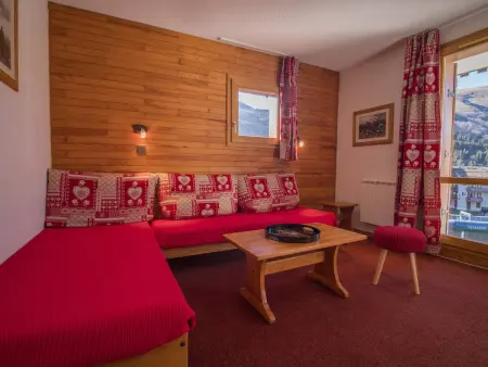 Location appartement à Valmorel, Valmorel: 2 Pièces au Pied des Pistes, Balcon, Cuisine équipée