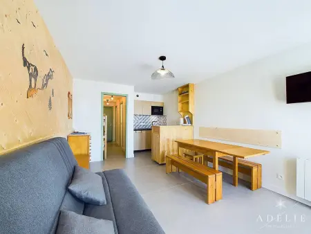 Studio 26 m² rénové, terrasse sud, 200 m des pistes : photo 3