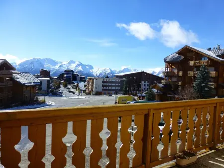 Studio 4 pers. Huez centre, terrasse sud, près télécentre : photo 2
