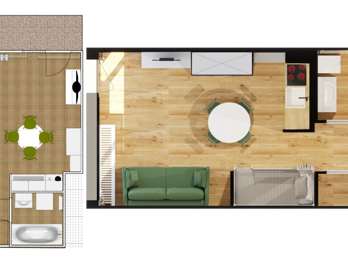 Studio 27m² 4 pers balcon sud, wifi et lave-linge - Photo 10