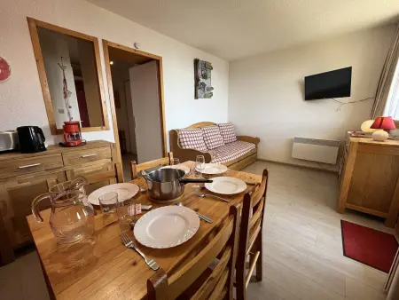 Location appartement à Peisey Vallandry, Studio rénové de 26 m² pour 4 pers avec balcon, accès pistes, animaux admis - Vallandry