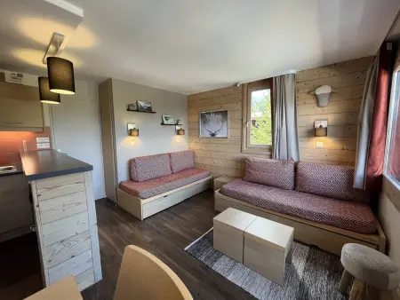 Location appartement à La Plagne Tarentaise, Appartement cosy avec balcon et WIFI à Plagne 1800