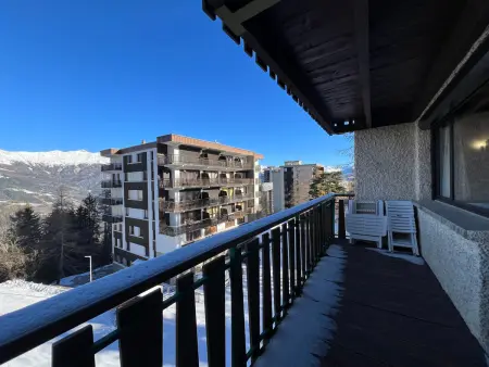 Studio 4 pers. face aux pistes, balcon vallée : photo 10