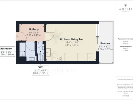 Studio 27 m² rénové, 350 m des pistes à La Rosière : photo 11