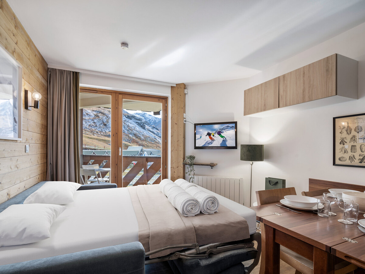 Appartement 4 pers à Val Thorens, vue pistes et casier à ski - Photo 4