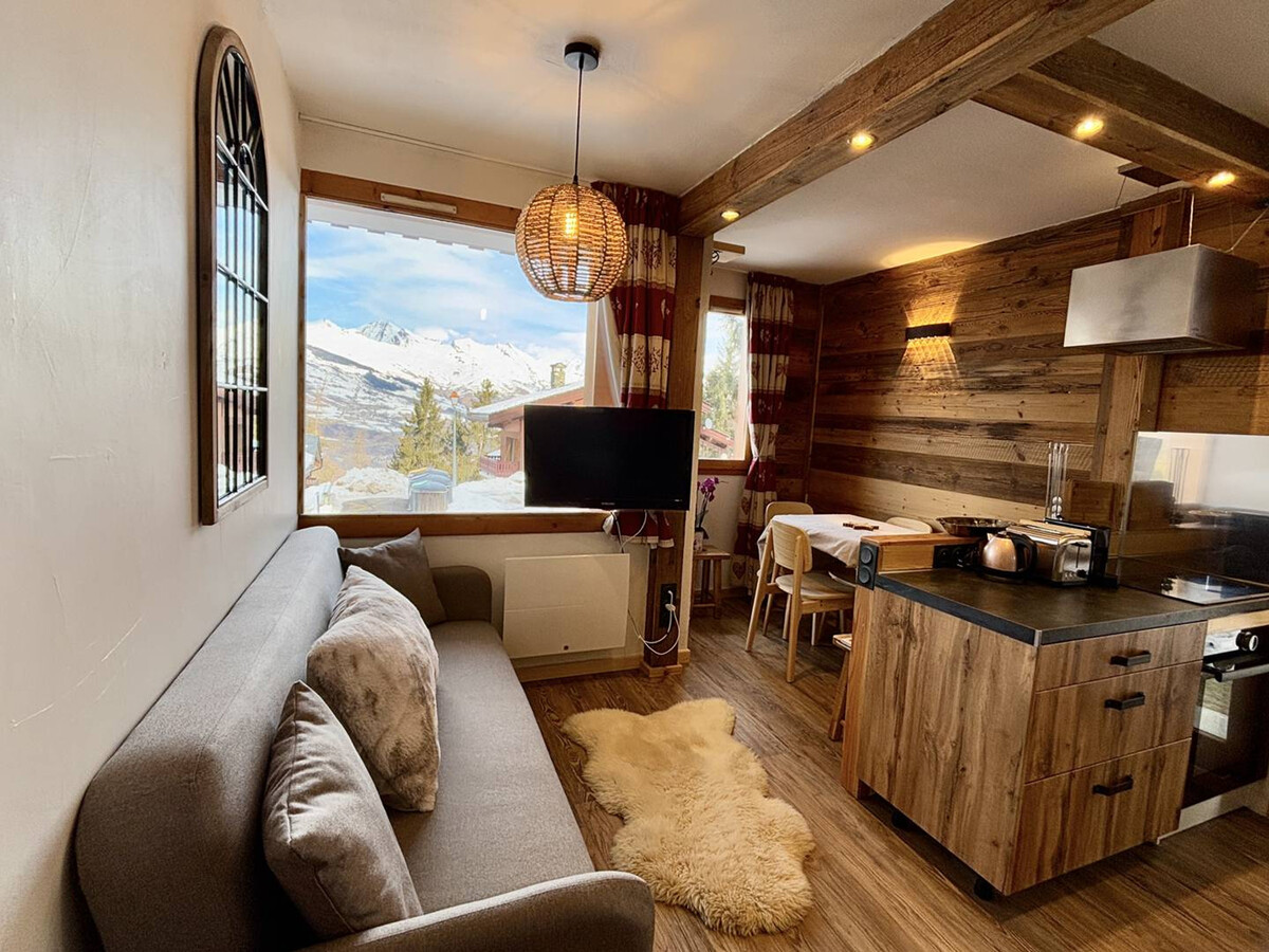 Appartement 4 pers, 2 ch, 200m des pistes, balcon montagne - Photo 1