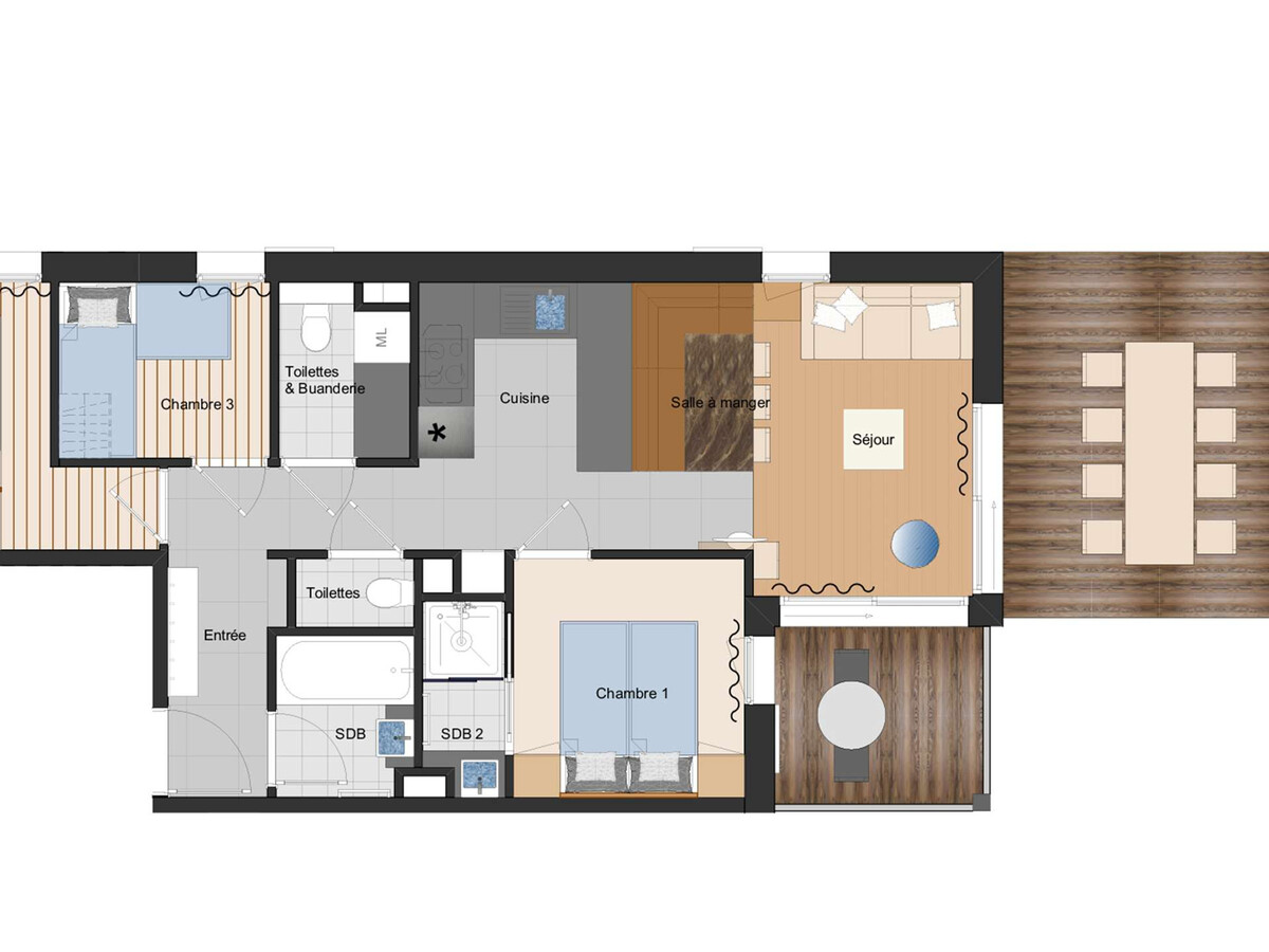 Appartement 4 étoiles aux Saisies, 8 pers, accès SPA - Photo 16