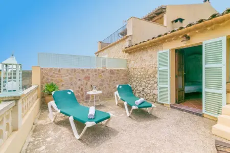 Villa Es Raco à Caimari : piscine et terrasses : photo 17