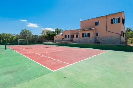 Villa Can MarÇal à Marratxí, piscine et tennis : photo 6