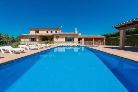 Villa Can MarÇal à Marratxí, piscine et tennis : photo 13