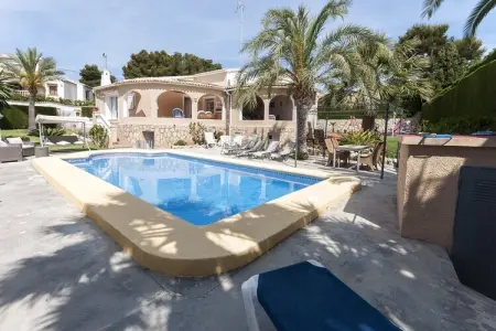 Villa Frederic à Xàbia, piscine climatisée et jardin : photo 4