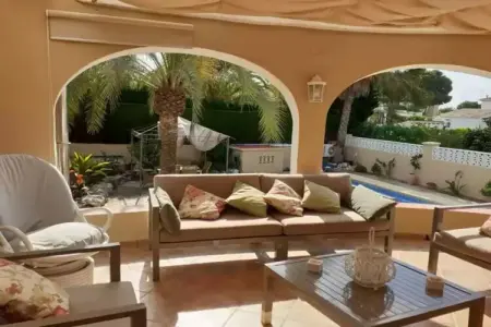 Villa Frederic à Xàbia, piscine climatisée et jardin : photo 12