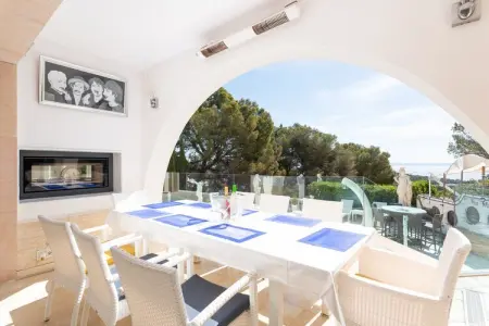 Villa Ocean View, piscine eau salée avec vue mer à Portals Nous : photo 8
