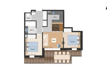 Appartement 4 étoiles avec spa aux Saisies, 6 pers. - Photo 15