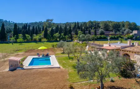Sa Padrineta, villa de pierre avec piscine à Canyamel : photo 13