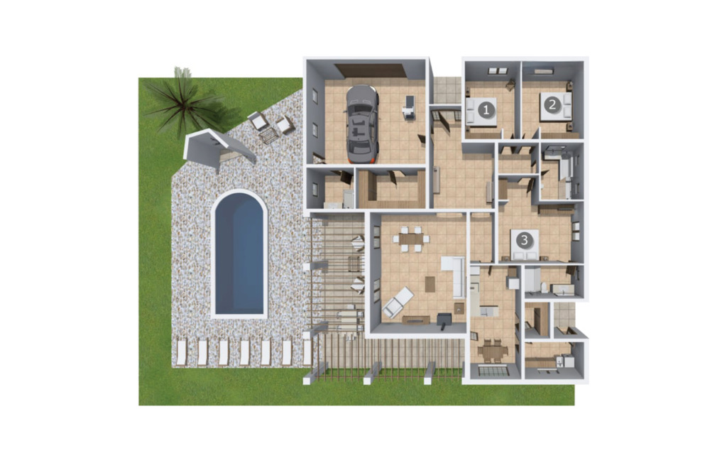 Villa Alegria de Sa Rapita, 3 chambres avec piscine d'eau salée - Photo 42