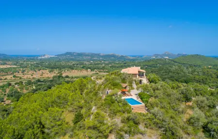Puig des Corb – Finca 7 pers. vue 360° sur Artà : photo 13