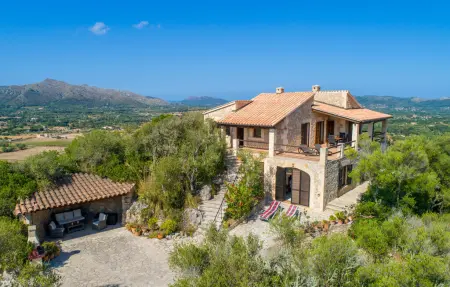Puig des Corb – Finca 7 pers. vue 360° sur Artà : photo 14