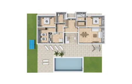 Muronita, maison 160 m² avec piscine privée : photo 37