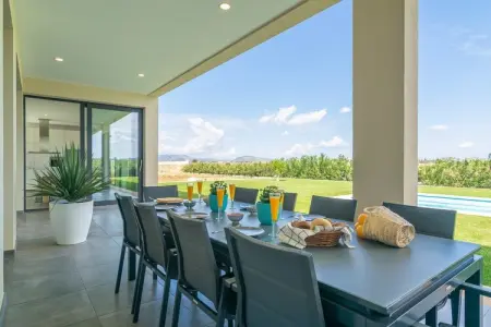 Villa Son Sastre, piscine privée et porche avec vue à Muro : photo 9
