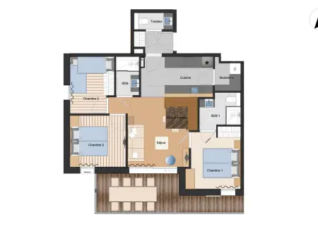 Appartement 4 étoiles aux Saisies avec accès spa : photo 16