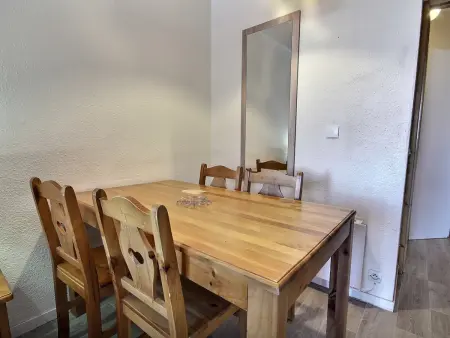 Studio cabine 4 personnes Belle Plagne, terrasse sud-ouest : photo 3