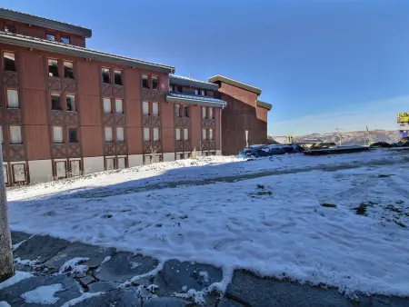 Studio cabine 4 personnes Belle Plagne, terrasse sud-ouest : photo 7