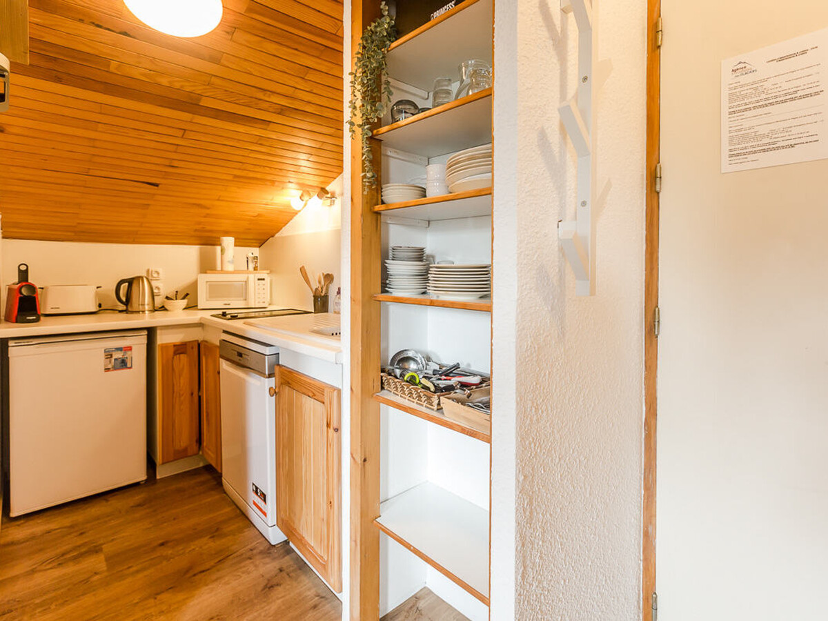 Studio cabine 4 pers à Montchavin, parking, près pistes - Photo 3