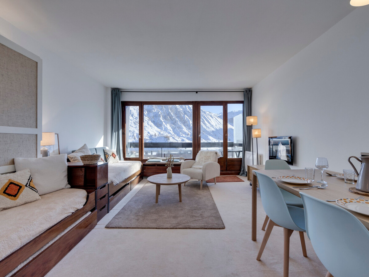 Appart 2 pièces 4 pers Tignes, balcon sud au pied des pistes - Photo 3
