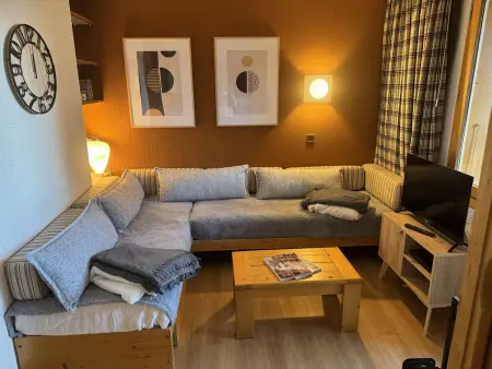 Location appartement à Les Avanchers Valmorel, Studio chaleureux pour 4 au pied des pistes avec terrasse