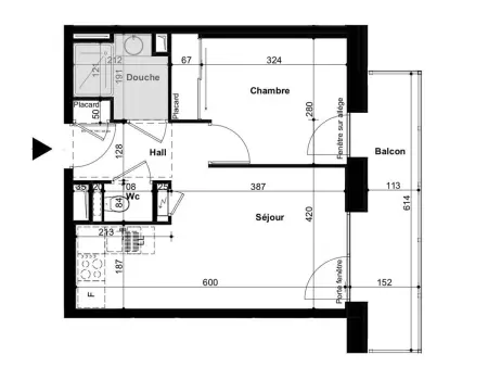 T2 neuf Valmorel, balcon vue Lauzière, parking : photo 7