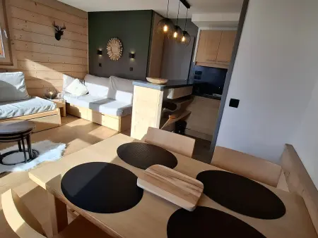 Appart 2 pièces Plagne 1800, balcon Sud, accès piscine : photo 3